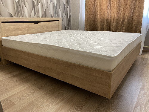 Двуспальная кровать Магантия 160х200 с ПМ парящая дуб баррик фото покупателя 1